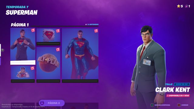 fortnite capitulo 2 temporada 7 skin clark kent superman dc comics como conseguirlo