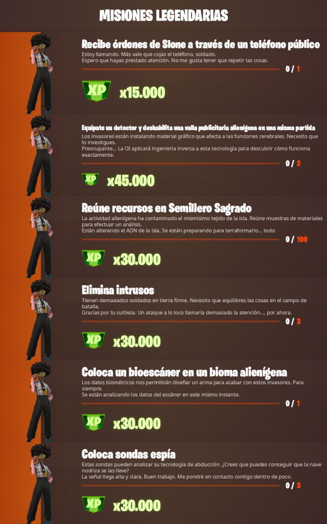 fortnite capitulo 2 temporada 7 desafios misiones filtradas semana 9
