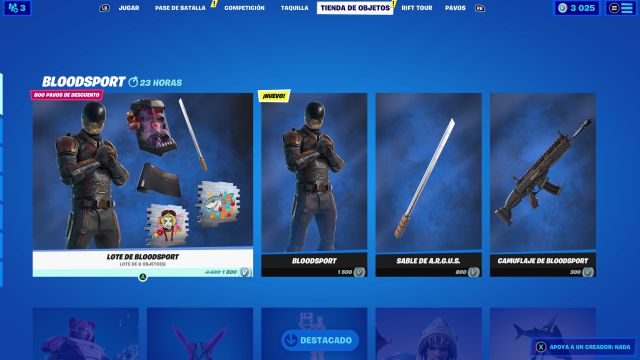 fortnite capitulo 2 temporada 7 skin bloodsport dc comics precio contenidos
