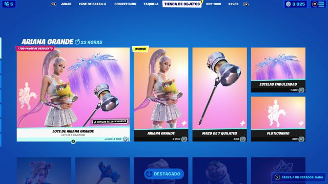 fortnite chapter 2 season 7 skin ariana grande now available price content how to get it
