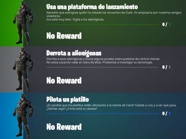 fortnite capitulo 2 temporada 7 skin clark kent superman desafios misiones desafio mision completa misiones de clark kent batman blindado o beast boy