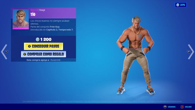 fornite capitulo 2 temporada 7 skin free guy ryan reynolds colaboracion como conseguirlo