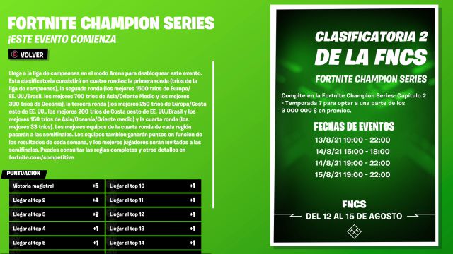 fortnite capitulo 2 temporada 7 fncs clasificatoria 2 drops twitch premios recompensas gratis