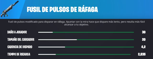 fortnite capitulo 2 temporada 7 arma exotica fusil de pulsos de rafaga donde como obtenerlo