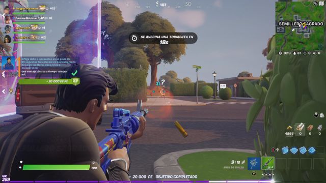 fortnite capitulo 2 temporada 7 semana salvaje 2 semana de altos vuelos desafio mision inflige daño a oponentes en un plazo de 20 segundos tras planear en cualquier modo de juego solitario duos trios o escuadrones