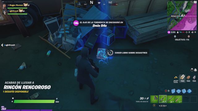 fortnite capitulo 2 temporada 7 desafios misiones semana 12 desafio mision busca libros sobre explosivos