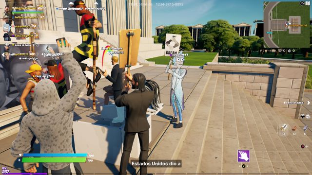 fortnite capitulo 2 temporada 7 una marcha a traves del tiempo grafiti gratis