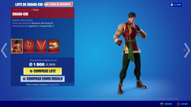 fortnite capitulo 2 temporada 7 skin shang chi shangchi marvel precio contenidos como conseguirlo