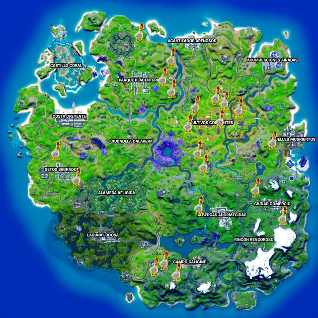 fortnite capitulo 2 temporada 8 animales salvajes pollos ubicaciones