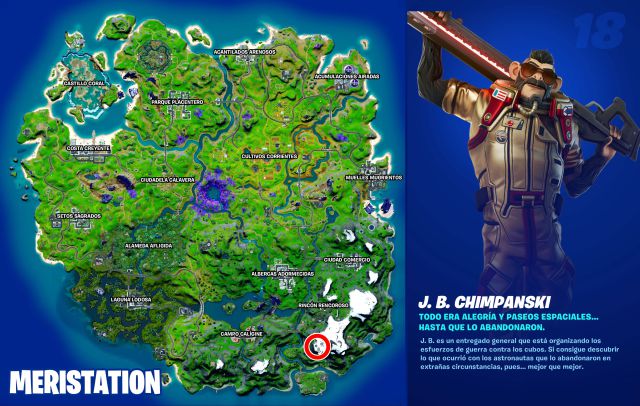 fortnite capitulo 2 temporada 8 misiones tarjeta perforada jb chimpanski