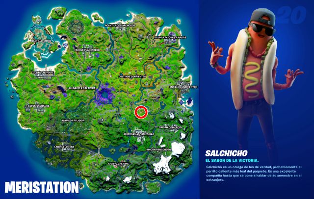fortnite capitulo 2 temporada 8 misiones tarjeta perforada salchicho
