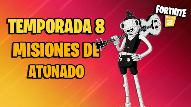 fortnite capitulo 2 temporada 8 misiones tarjeta perforada atunado