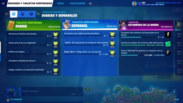 fortnite capitulo 2 temporada 8 misiones semanales