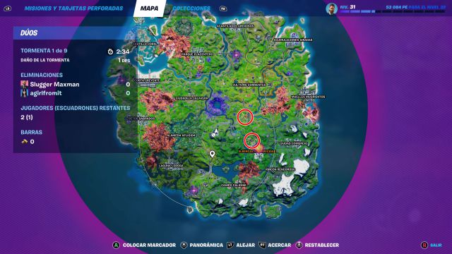 fortnite capitulo 2 temporada 8 armas miticas simbionte de venom simbionte de matanza donde encontrarlos