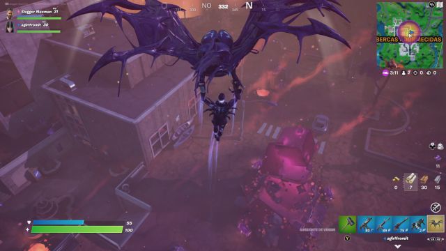 fortnite capitulo 2 temporada 8 armas miticas simbionte de venom simbionte de matanza donde encontrarlos