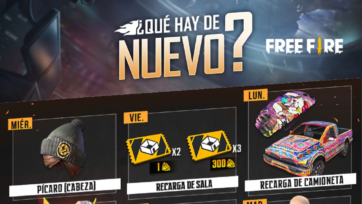 Free Fire: agenda semanal del 22 al 28 de septiembre con recarga de sala y  ojo relámpago - MeriStation