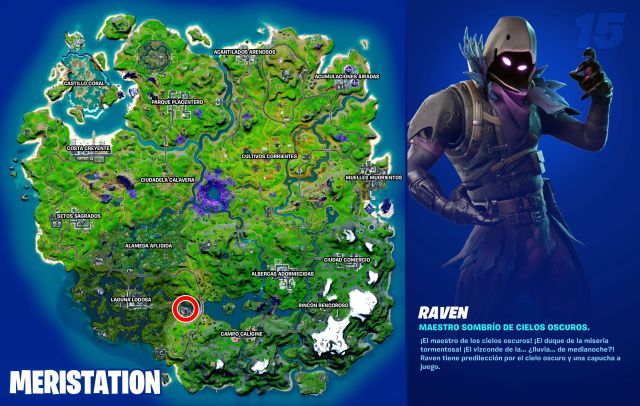 fortnite capitulo 2 temporada 8 misiones tarjeta perforada raven