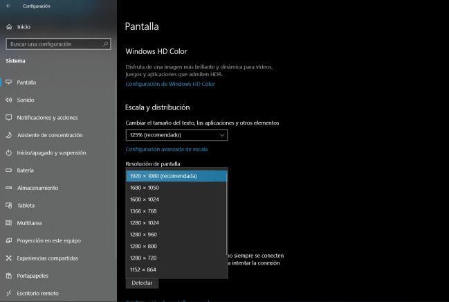 driver para resolucion de pantalla windows 10