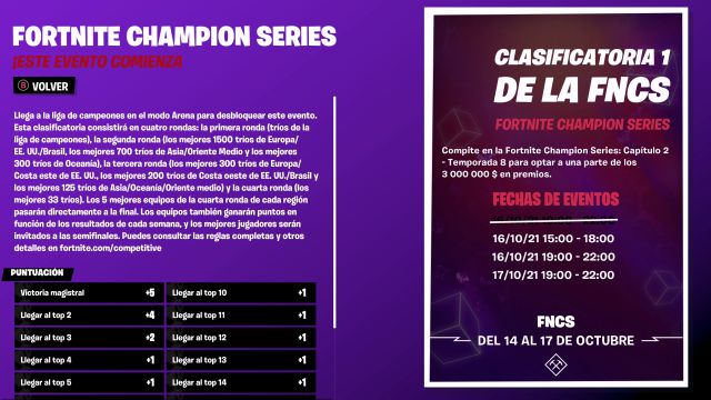 fortnite capitulo 2 temporada 8 fncs clasificatoria 1 drops twitch premios recompensas gratis