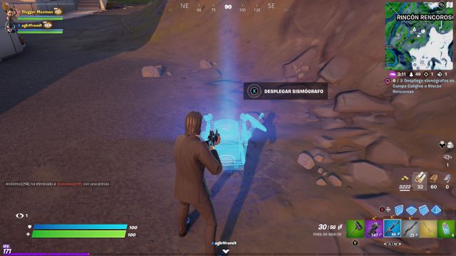 fortnite capitulo 2 temporada 8 desafios misiones los cazafantasmas desafio mision despliega sismografos en campo caligine o rincon rencoroso