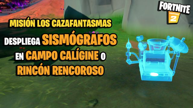 fortnite capitulo 2 temporada 8 desafios misiones los cazafantasmas desafio mision despliega sismografos en campo caligine o rincon rencoroso