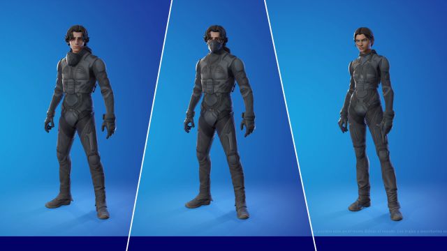 fortnite capitulo 2 temporada 8 dune 2021 skins paul atreides chani timothee chalamet zendaya