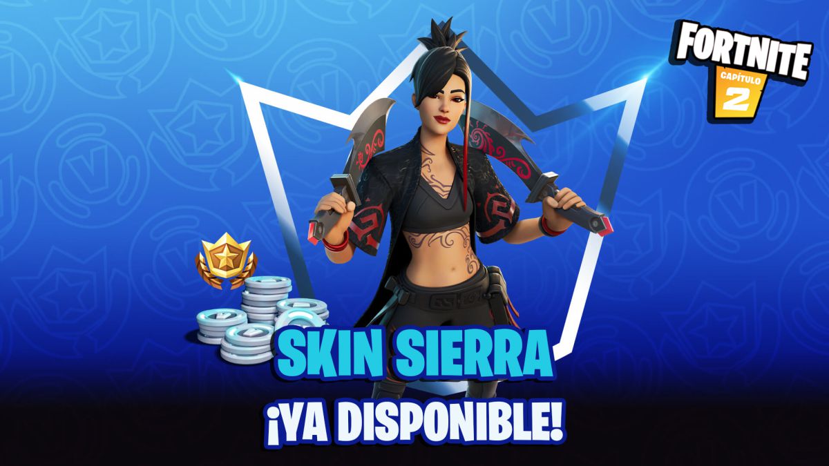 Club de Fortnite noviembre 2021 skin Sierra y sus objetos ya