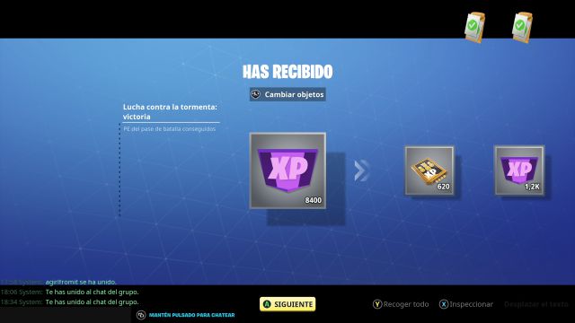 fortnite capitulo 2 temporada 8 experiencia xp cambios parche 18.40
