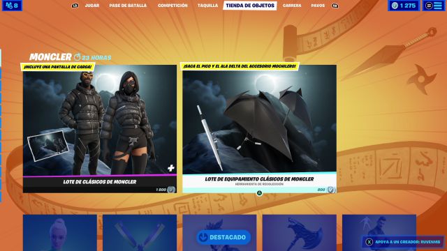 fortnite capitulo 2 temporada 8 moncler colaboracion skins andre renee