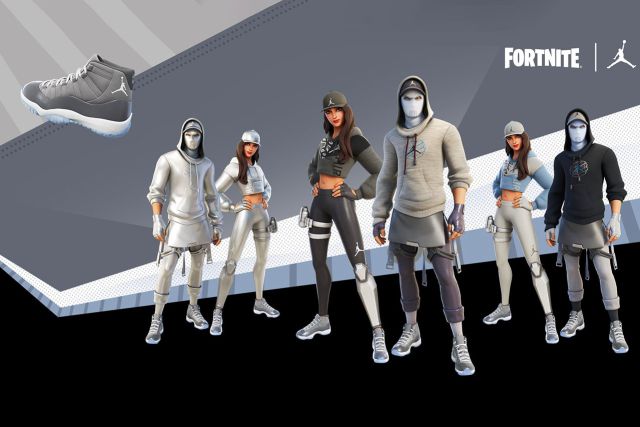 fortnite capitulo 2 temporada 8 jordan colaboracion skins air jordan 11 cool grey