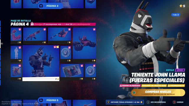 fortnite capitulo 3 temporada 1 pase de batalla skins objetos