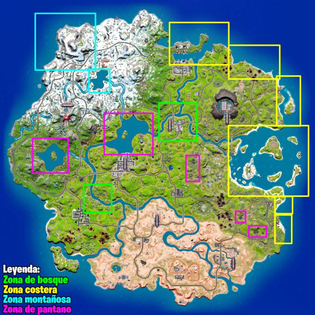 fortnite capitulo 3 temporada 2 todos los peces donde pescarlos ubicaciones