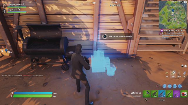 fortnite capitulo 3 temporada 1 desafios misiones el dispositivo desafio mision recibe tu siguiente objetivo en los jonesys coloca suministros en una misma partida