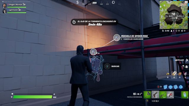 fortnite capitulo 3 temporada 1 lanzatelarañas spiderman spider man objeto mitico donde esta como usarlo