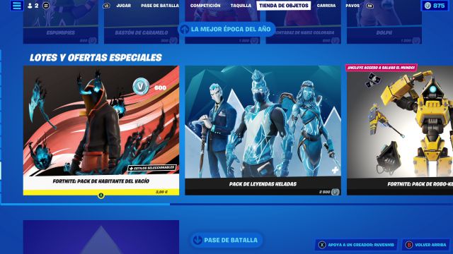 fortnite capitulo 3 temporada 1 pack inicio skin ausencia pack de habitante del vacio