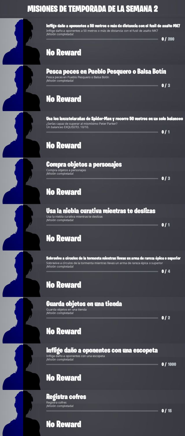 fortnite capitulo 3 temporada 1 desafios misiones filtradas semana 2