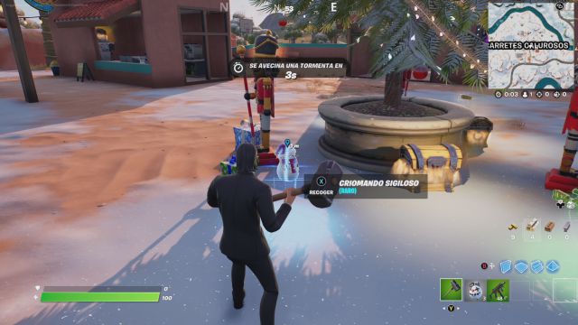 fortnite capitulo 3 temporada 1 desafios misiones evento festival de invierno 2021 desafio mision embiste a un muñeco de nieve con un vehiculo