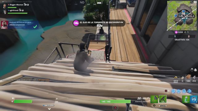 fortnite capitulo 3 temporada 1 desafios misiones semana 3 desafio mision deslizate 25 metros sin parar