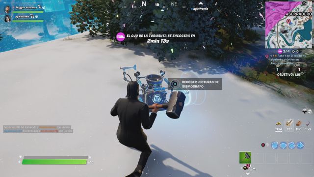 fortnite capitulo 3 temporada 1 desafios misiones el dispositivo desafio mision reune informes de los sismometros en una misma partida