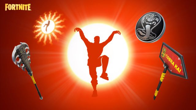 fortnite capitulo 3 temporada 1 colaboracion cobra kai skins objetos