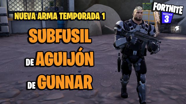 fortnite capitulo 3 temporada 1 arma mitica subfusil aguijon de gunnar caverna clandestina oi orden imaginada