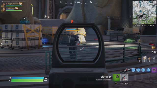 fortnite capitulo 3 temporada 1 arma mitica subfusil aguijon de gunnar caverna clandestina oi orden imaginada