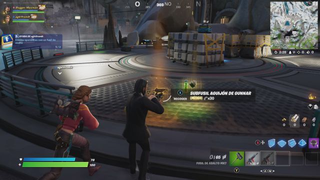 fortnite capitulo 3 temporada 1 arma mitica subfusil aguijon de gunnar caverna clandestina oi orden imaginada