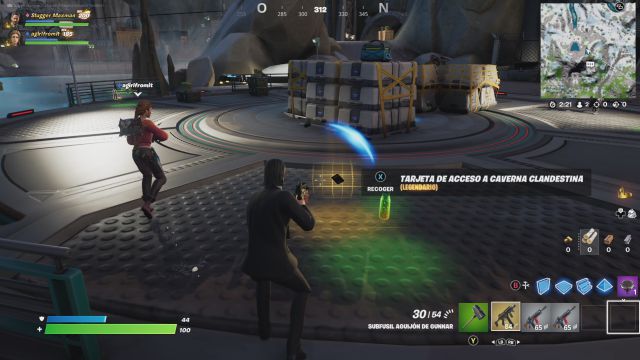 fortnite capitulo 3 temporada 1 arma mitica subfusil aguijon de gunnar caverna clandestina oi orden imaginada