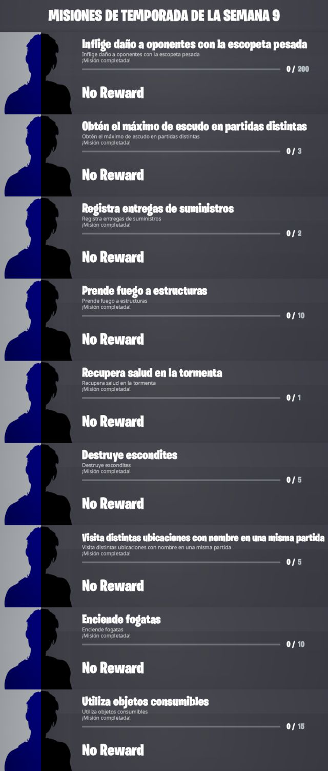 fortnite capitulo 3 temporada 1 desafios misiones filtradas semana 9