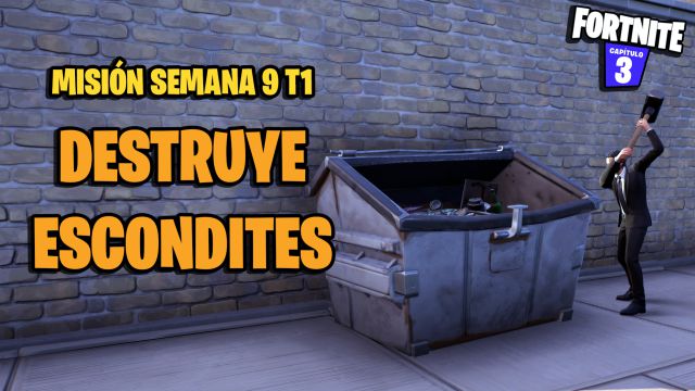 fortnite capitulo 3 temporada 1 desafios misiones semana 9 desafio mision destruye escondites