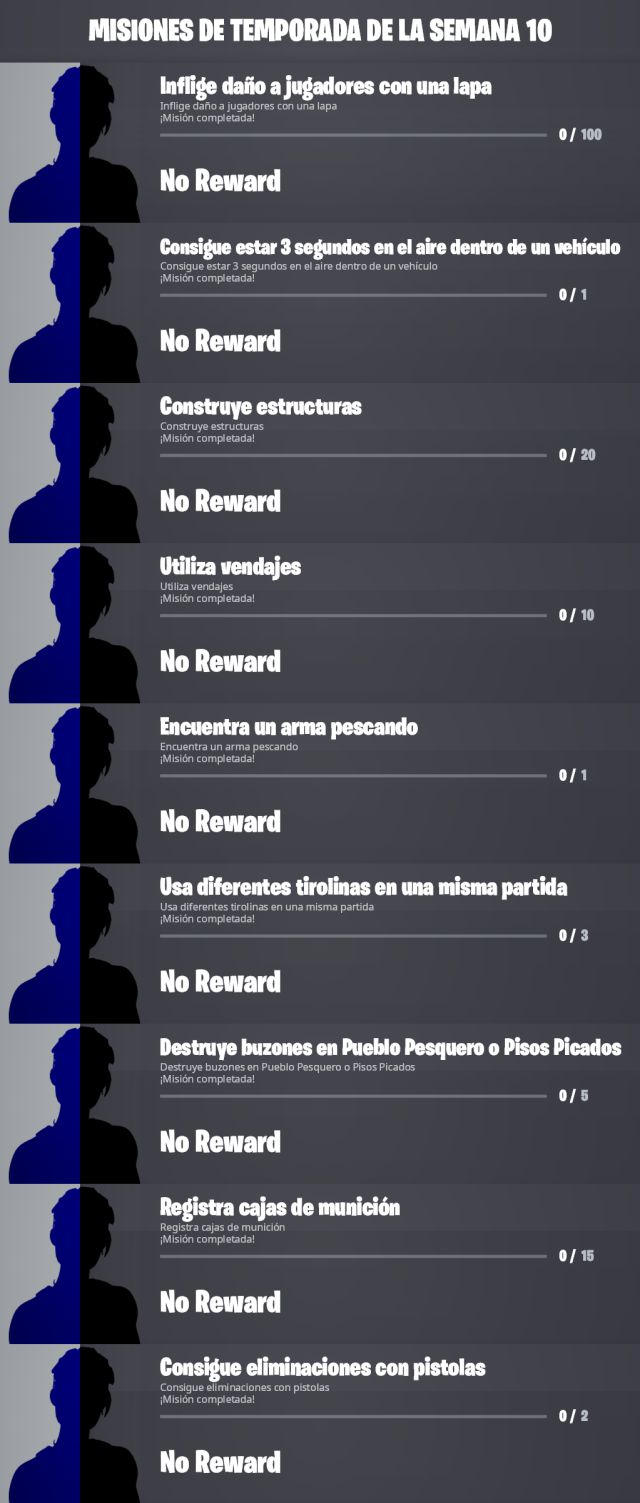 fortnite capitulo 3 temporada 1 desafios misiones filtradas semana 10
