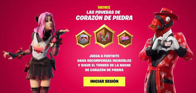 fortnite pruebas corazon de piedra evento san valentin 2022 premios recompensas