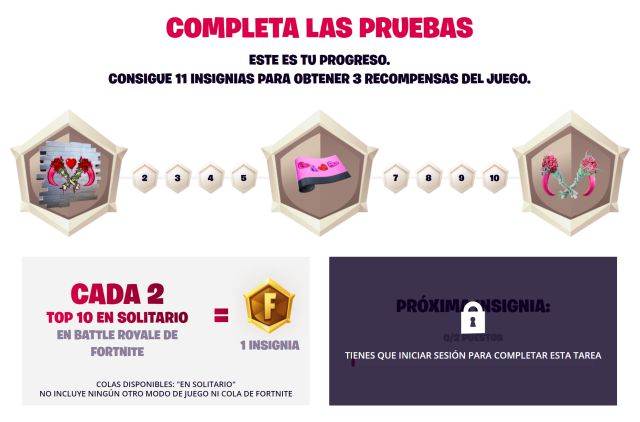 fortnite pruebas corazon de piedra evento san valentin 2022 premios recompensas