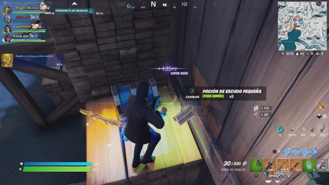 fortnite capitulo 3 temporada 1 evento oro macizo desafios misiones desafio mision registra cofres en oro macizo